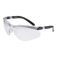 3M 11459-00000 3M BX Dual Readers 2.5 Diopter Safety Glasses With Silver And Black Frame And Clear Polycarbonate Anti-Fog Lens